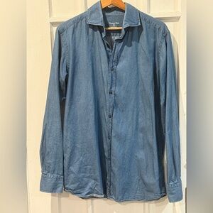 Massimo Dutti Indigo Striped Shirt